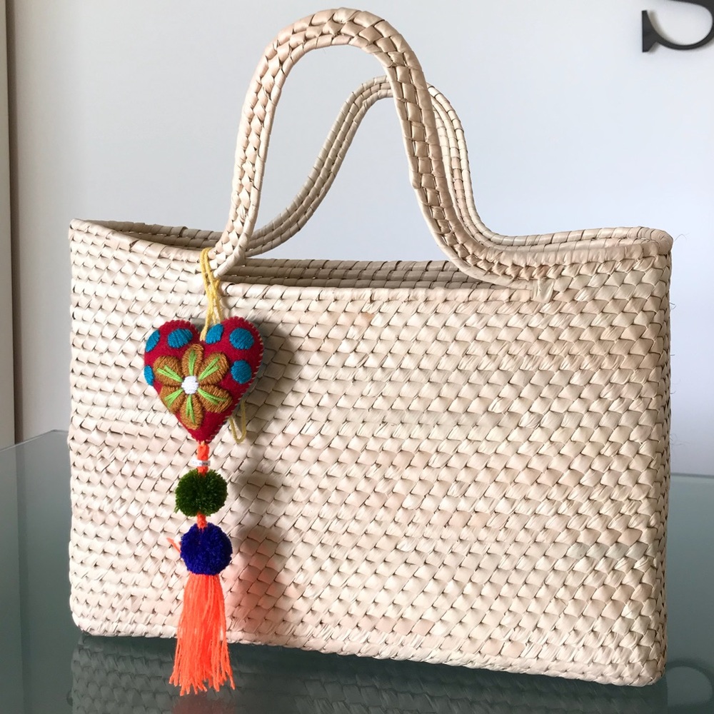 Mexican woven palm bag 🇲🇽